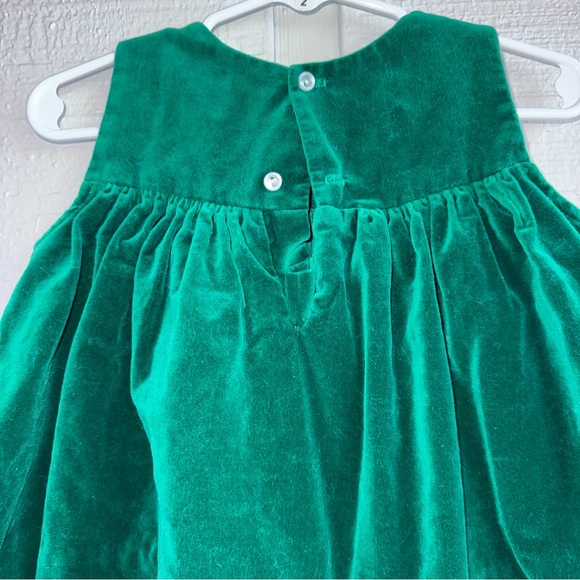 Vintage Baby Girls Green Corduroy Dress Tulip Embroidery Toddler 24m 100% Cotton - Picture 6 of 7